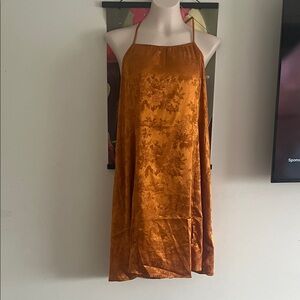 SHEIN Chic Orange Floral Dress in (3XL) Extra extra extra large